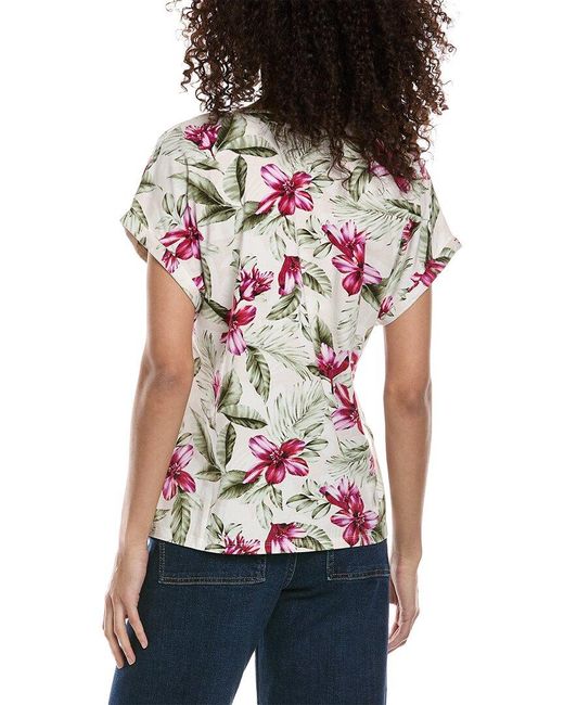 Tommy Bahama Red Kauai Coastal Petals V-neck T-shirt