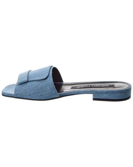 Sergio Rossi Blue Denim Sandal