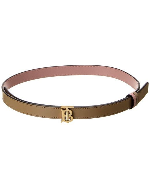 Burberry Brown Tb Reversible Leather Belt