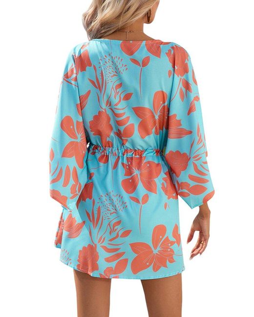 VERA DOLINI Blue Mini Dress