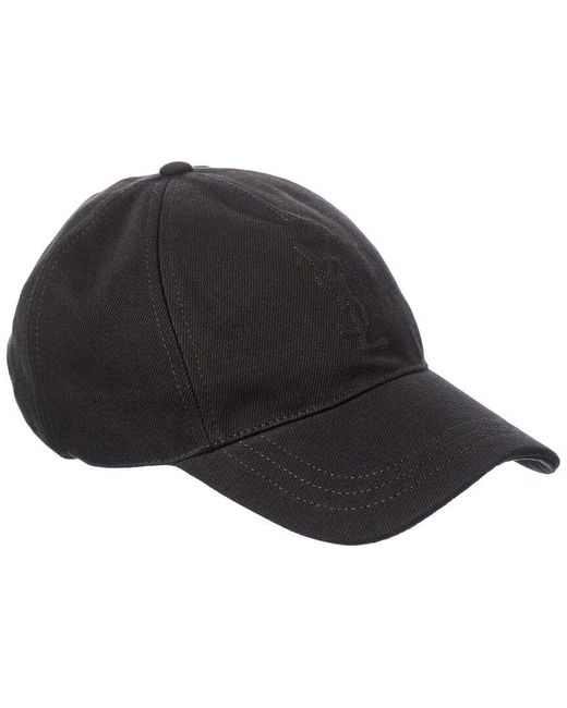 Saint Laurent Black Cassandre Baseball Cap for men