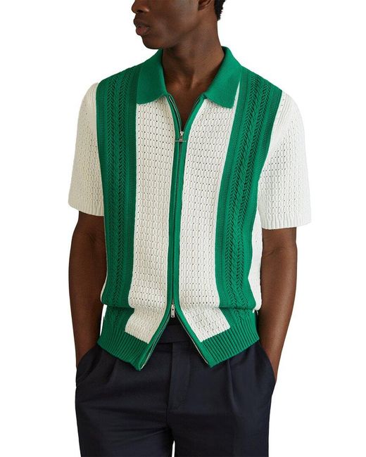 Reiss Green Painter Sweater for men