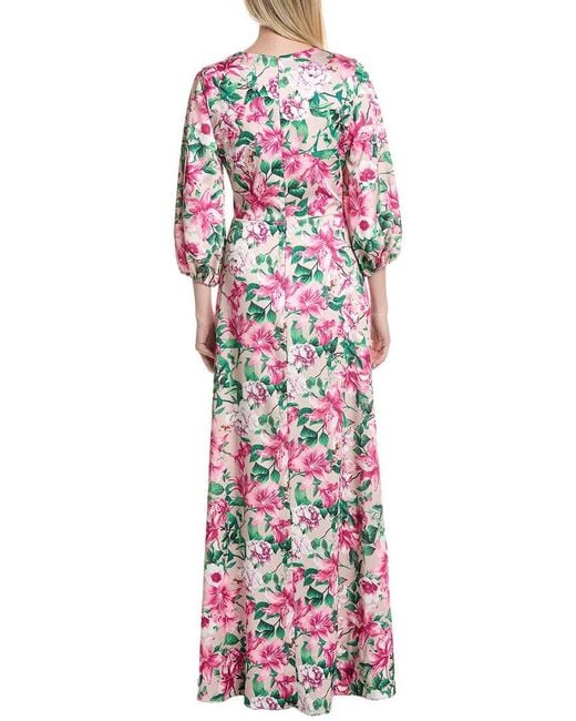 Rene Ruiz Red Faille Gown