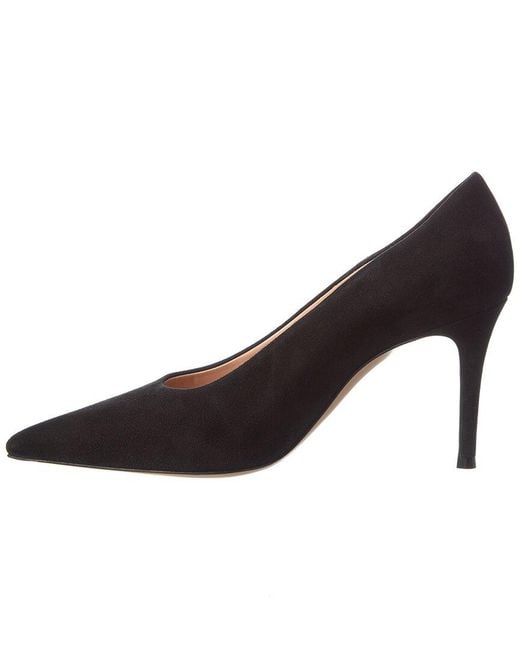 Gianvito Rossi Black Robbie 85 Suede Pump