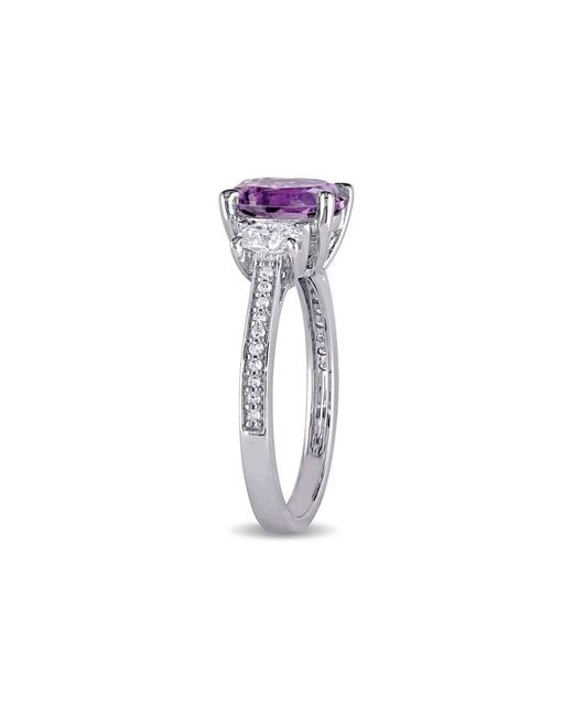 Rina Limor Multicolor 10k 2.60 Ct. Tw. Diamond & Amethyst Ring