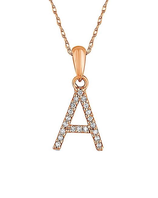 Sabrina Designs Metallic 14K Diamond-Z Initial Necklace -Z)