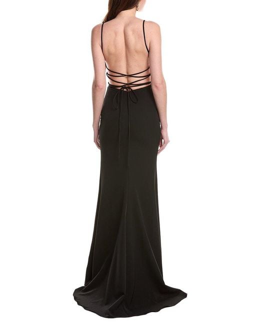 Jovani Black Solid Gown