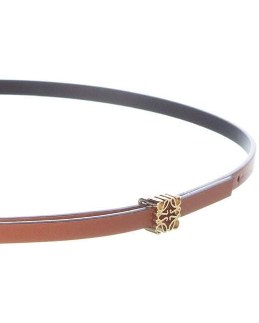 Loewe White Anagram Cube Leather Belt