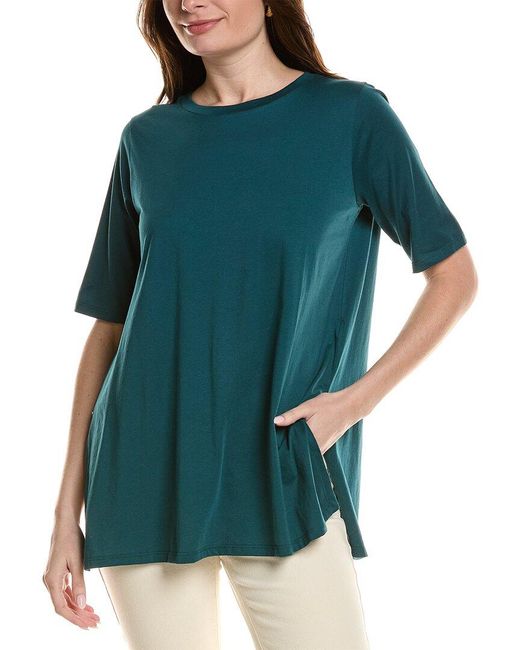 Eileen Fisher Green Crewneck Tunic