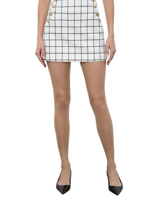 Alice + Olivia White Donald Skirt