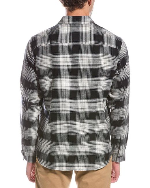 Theory Gray Noll Flannel Shirt for men