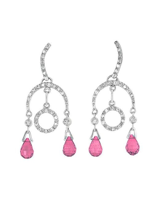 Genevive Jewelry White Silver Cz Earrings