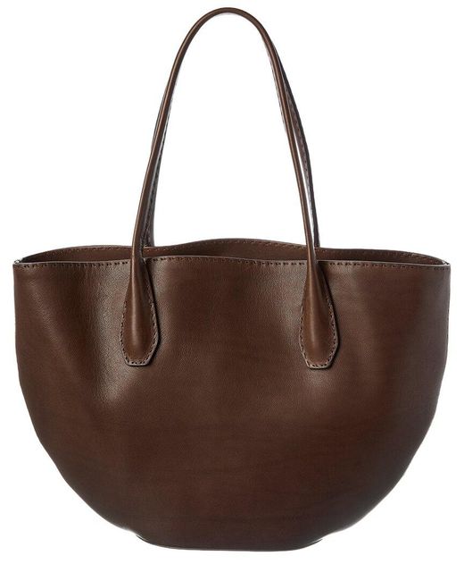 The Row Brown Alger Leather Tote