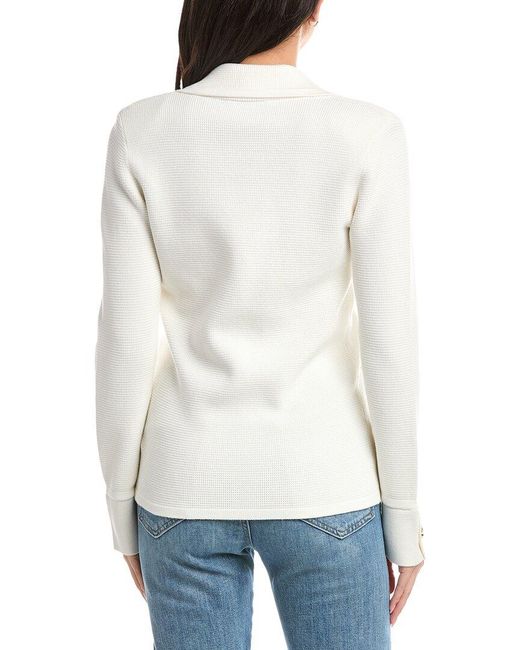 St. John White Pique Jacket
