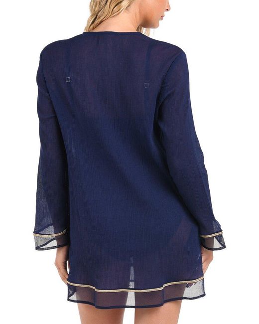 La Blanca Blue Tunic Coverup