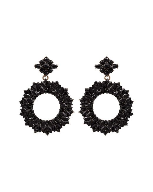 Eye Candy LA Luxe Collection Crystal Riley Loop Earrings in Black Save 4 Lyst Canada