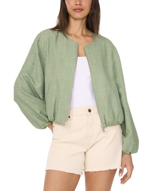 Vince Camuto Green Cropped Bubble Jacket