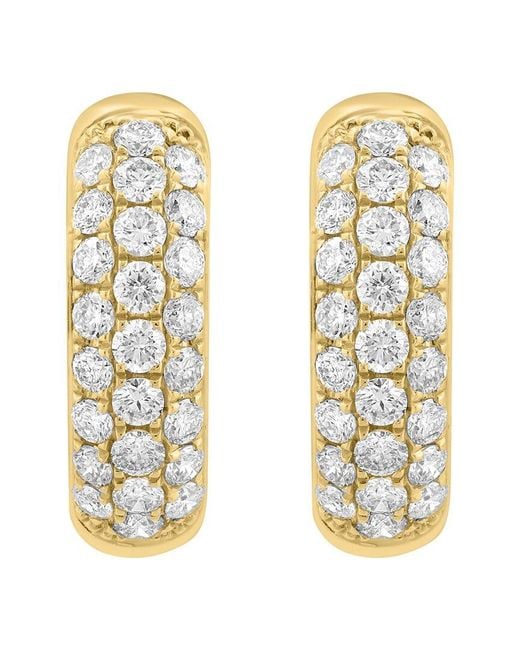 Effy Fine Jewelry Metallic 14K 1.05 Ct. Tw. Diamond Earrings
