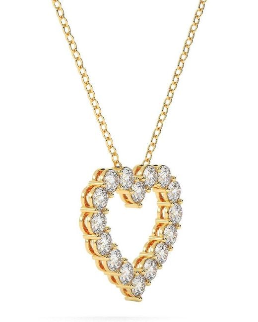 Diamond Select Cuts Metallic 14K 3.00 Ct. Tw. Diamond Pendant Necklace