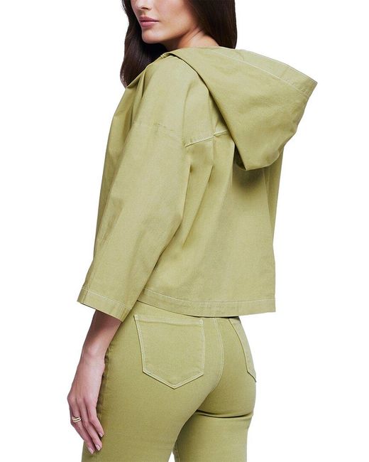 L'Agence Green Devi Hood Swing Coat