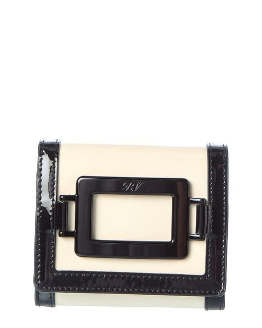 Roger Vivier Black Patent Card Case