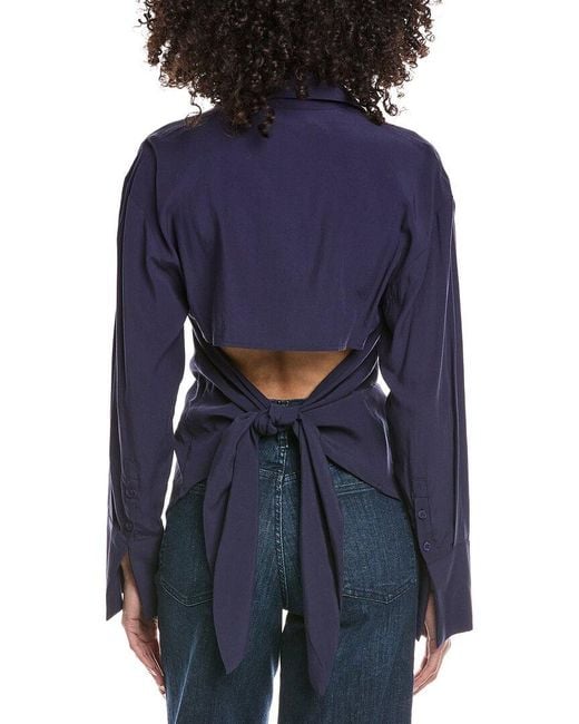 Elan Blue Long Sleeve Top