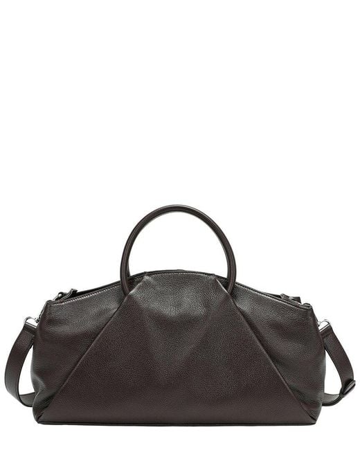 Tiffany & Fred Paris Black Tiffany And Fred Paris Contemporary Leather Top Handle Tote