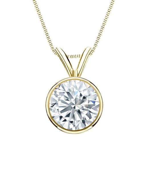 Sabrina Designs Lab Grown Diamonds Metallic 14K 1.00 Ct. Tw. Lab-Grown Diamond Solitaire Necklace