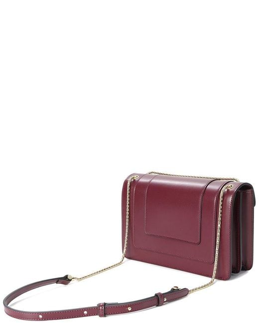 Tiffany & Fred Paris Purple Smooth Leather Shoulder Bag