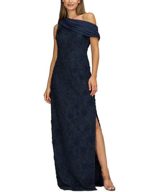 JS Collections Blue Elodie Column Gown