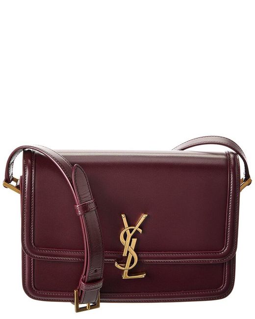 Saint Laurent Purple Solferino Medium Leather Shoulder Bag