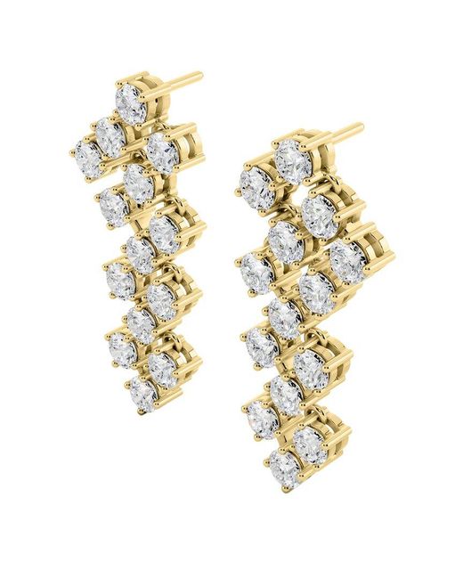 Sabrina Designs Lab Grown Diamonds Metallic 14K 2.86 Ct. Tw. Lab-Grown Diamond Chandelier Earring