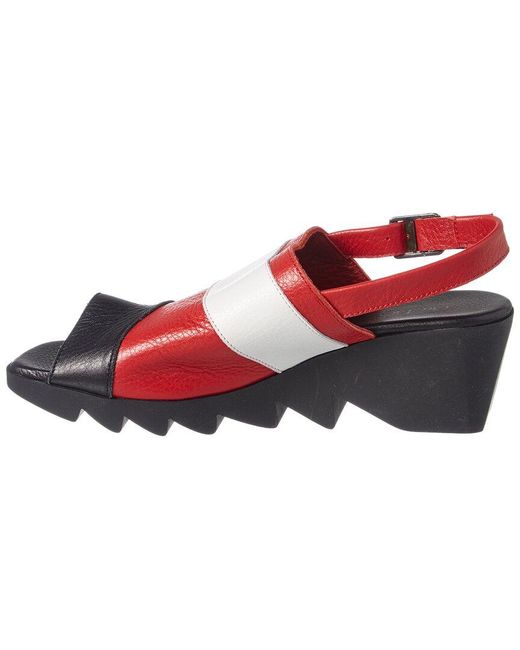 Arche Red Himage Leather Sandal