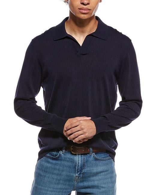 J.McLaughlin Blue Amalfi Polo Sweater for men