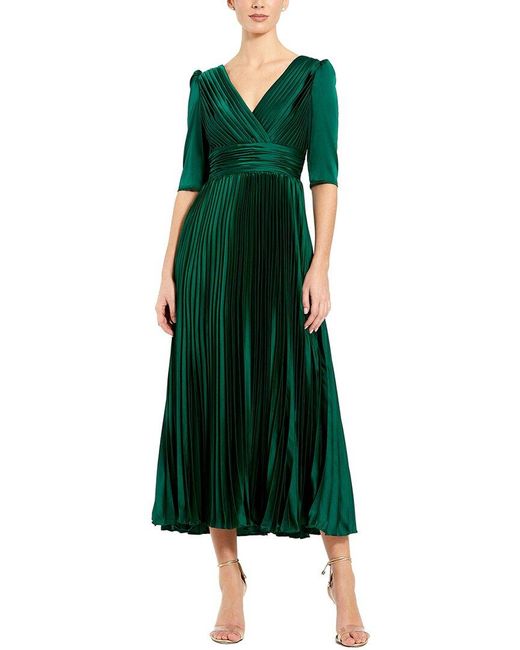 Mac Duggal Green Midi Dress