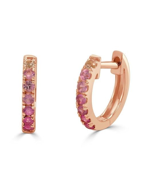 Sabrina Designs White 14K 0.33 Ct. Tw. Sapphire Huggie Earrings