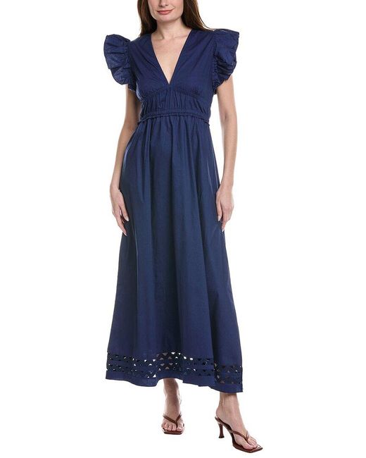 Sail To Sable Blue Solid Maxi Dress