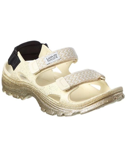 Lanvin White Curb X Suicoke Sandal for men