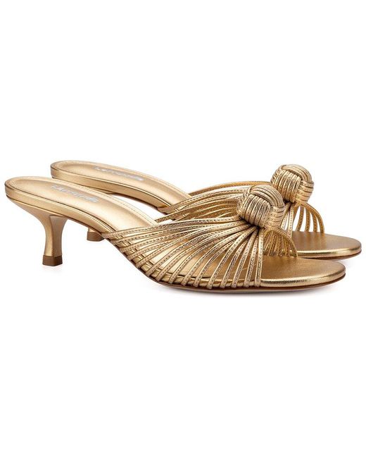 Larroude Natural Larroudé Valerie Leather Mule