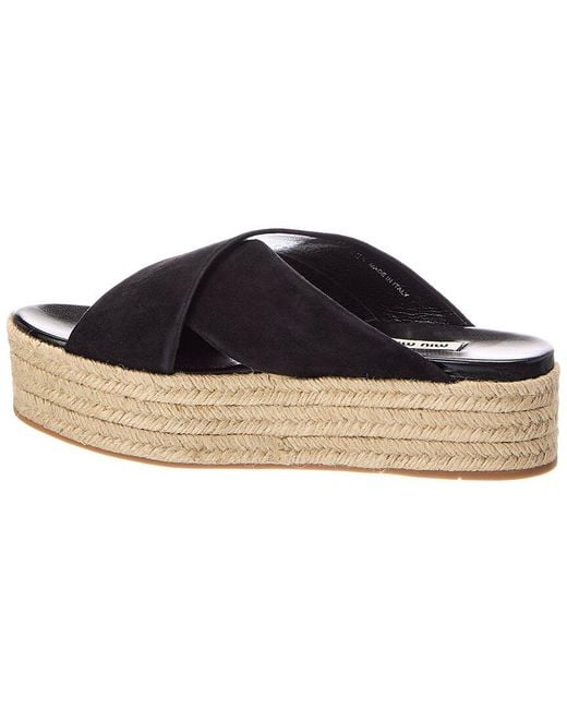 Miu Miu Blue Suede Sandal