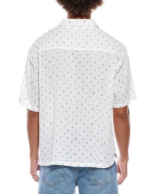 Sovereign Code White Geometric Shirt for men