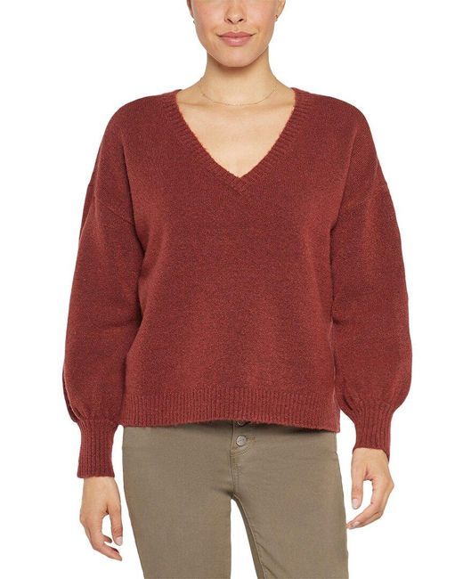 NYDJ Red V-neck Sweater