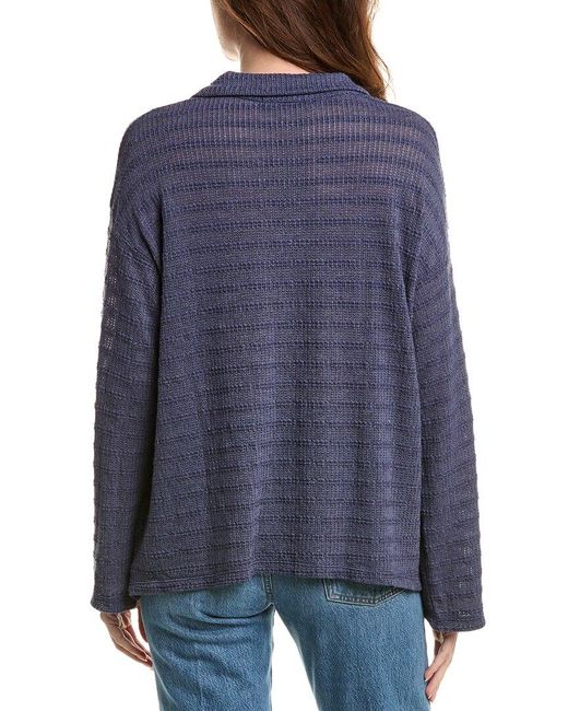 Project Social T Blue Capistrano Collared Pullover