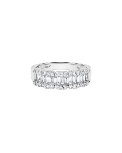 H.J. Namdar White 14K 1.00 Ct. Tw. Diamond Cluster Bracelet