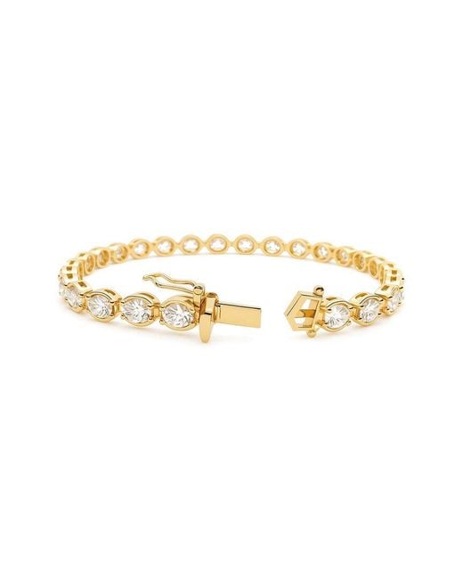 Prince Diamond & Jewelry Metallic 14K 12.55 Ct. Tw. Lab-Grown Diamond Tennis Bracelet