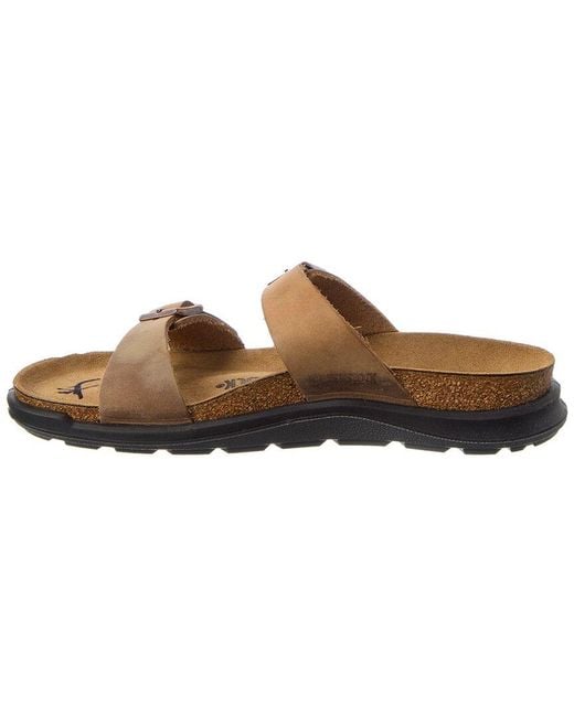 Birkenstock Brown Sierra Narrow Oiled Leather Sandal