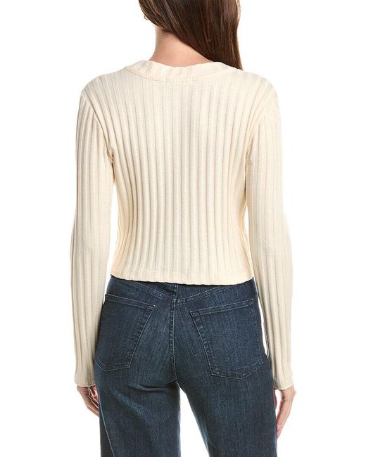 Michael Stars White Ellis Cardigan Top