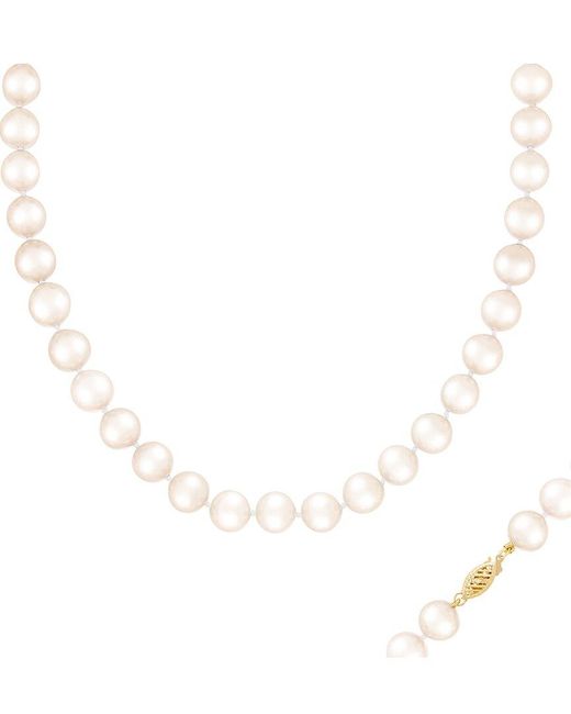 Splendid White 14k 10-11mm Pearl Necklace