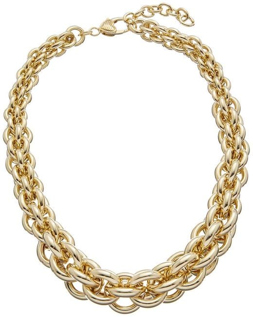 Juvell Metallic 18K Plated Link Necklace