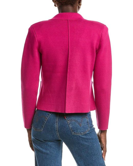 L'Agence Red Sofia Knit Blazer